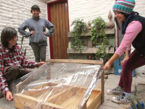 Mini-invernadero con palets