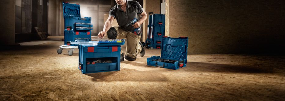 caja de herramientas L-BOXX BOSCH en el taller