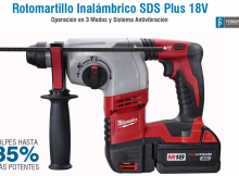 Rotomartillo Inalámbrico SDS Plus 18V Milwaukee 2605-22