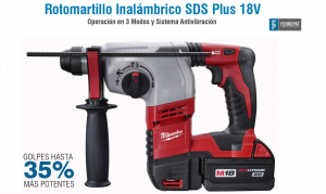 Rotomartillo Inalámbrico SDS Plus 18V Milwaukee 2605-22