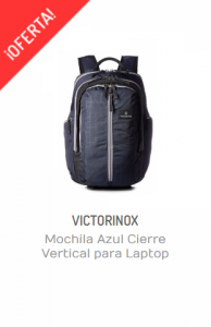 MOCHILA AZUL CIERRE VERTICAL PARA LAPTOP VICTORINOX