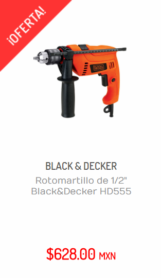 ROTOMARTILLO DE 1/2" BLACK&DECKER HD555