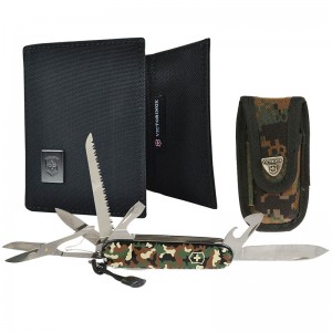 NAVAJA HUNTSMAN CAMUFLAJE + FUNDA Y CARTERA VICTORINOX V0000429