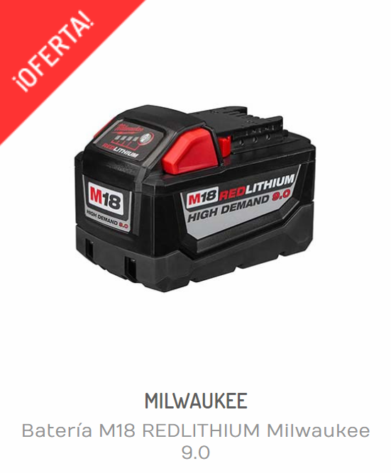 Baterías milwaukee | BATERÍA M18 REDLITHIUM MILWAUKEE 9.0