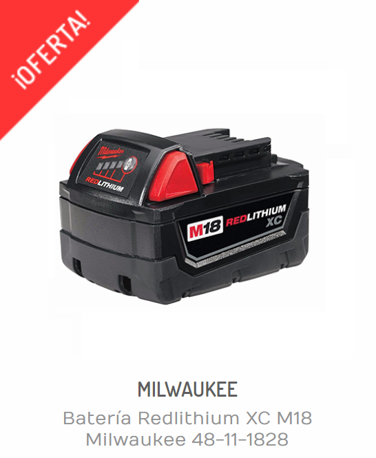 Baterías Milwaukee | BATERÍA REDLITHIUM XC M18 MILWAUKEE 48-11-1828