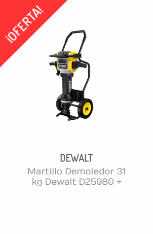 MARTILLO DEMOLEDOR 31 KG DEWALT D25980 + DIABLO D259804