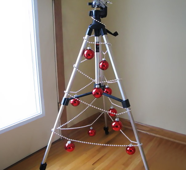 como hacer un arbol de navidad casero-Trípode árbol de navidad