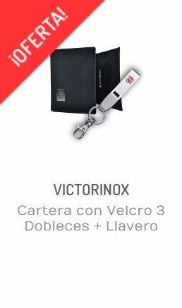 CARTERA CON VELCRO 3 DOBLECES + LLAVERO MULTICLIP 4.1858 VICTORINOX-REGALAR HERRAMIENTAS