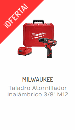 TALADRO ATORNILLADOR INALÁMBRICO 38 M12 MILWAUKEE 2408-21-regalr herramientas