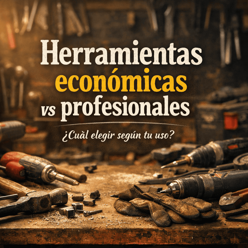 herramientas económicas vs profesionales imagen comparativa en taller con herramientas usadas