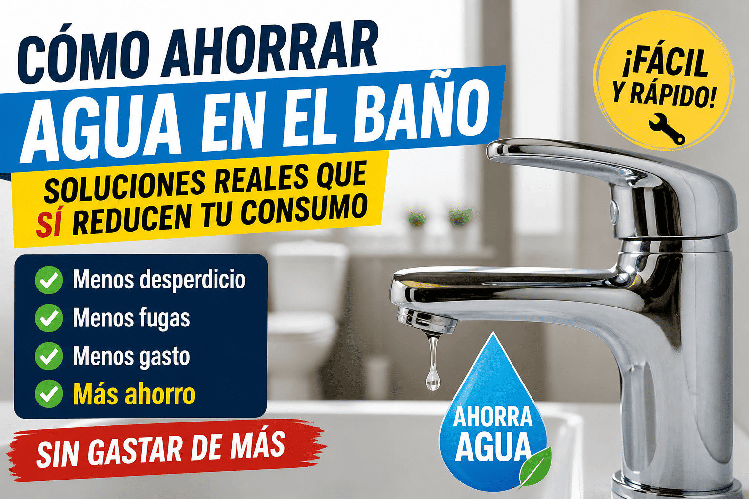 cómo ahorrar agua en el baño sin gastar de más con soluciones reales