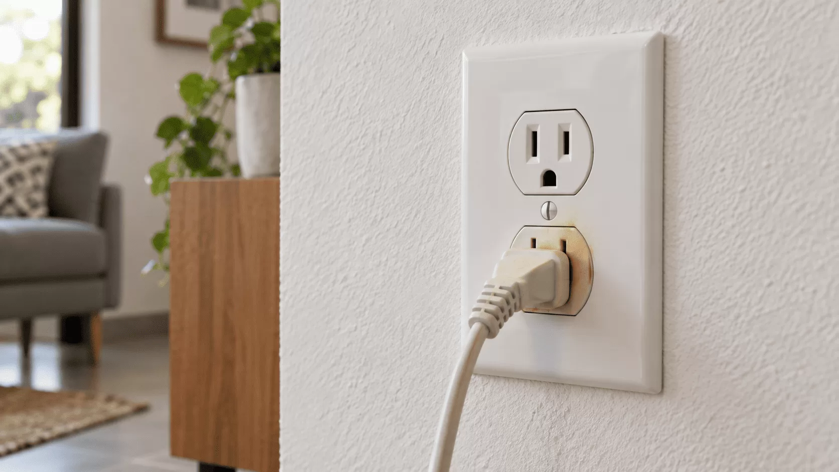 contacto eléctrico quemado